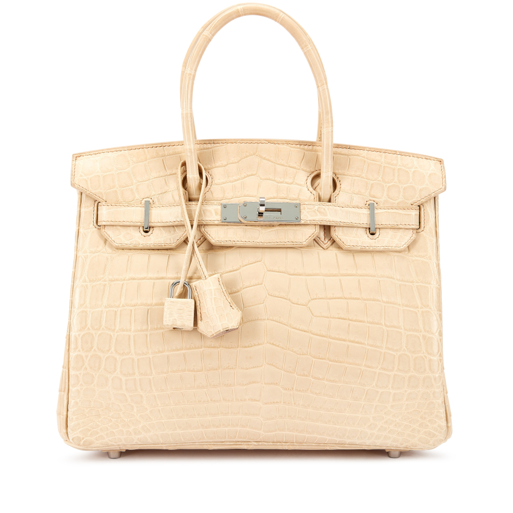Hermès Poudre Matte Niloticus Crocodile Birkin 30 Palladium Hardware, 2010