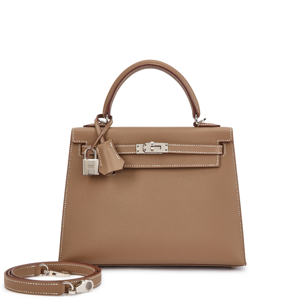 Hermès Etoupe Epsom Kelly 25 Sellier Palladium Hardware, 2023