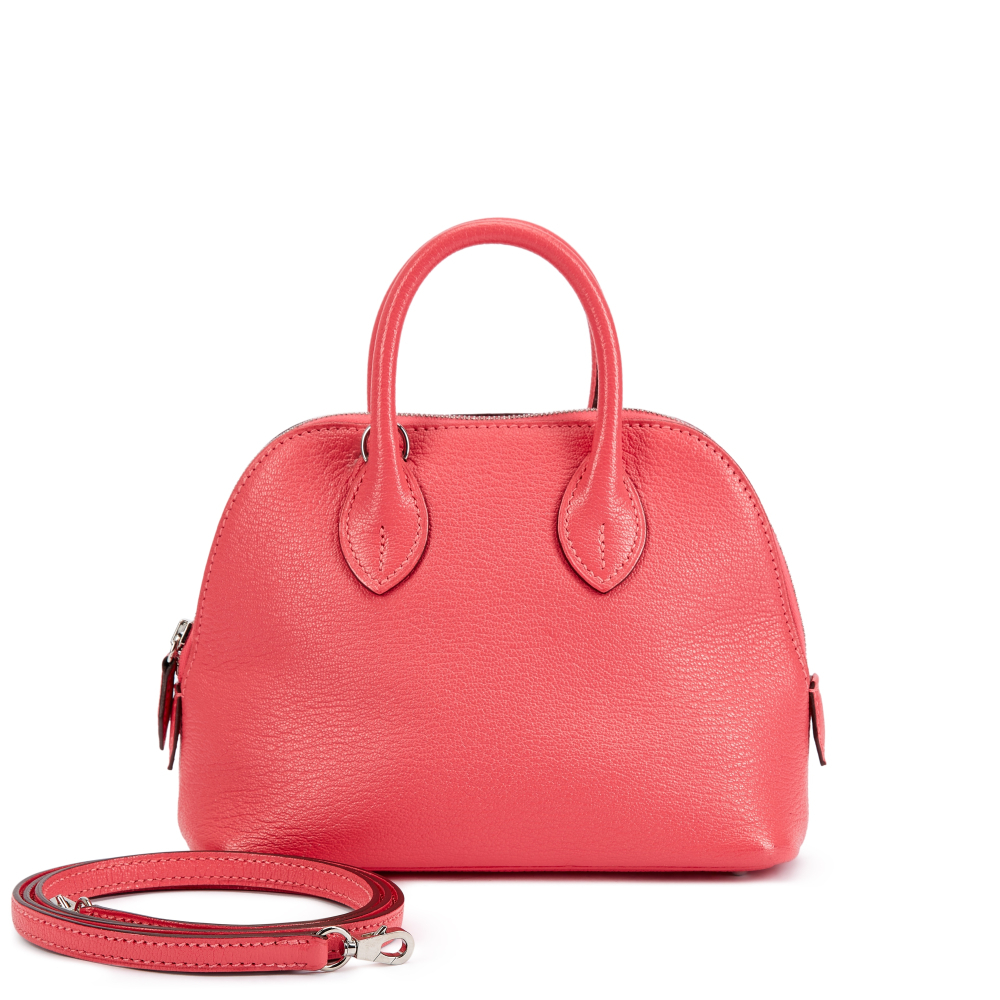 Hermès Rose Lipstick Chèvre Mysore Mini Bolide 1923 Palladium Hardware, 2020