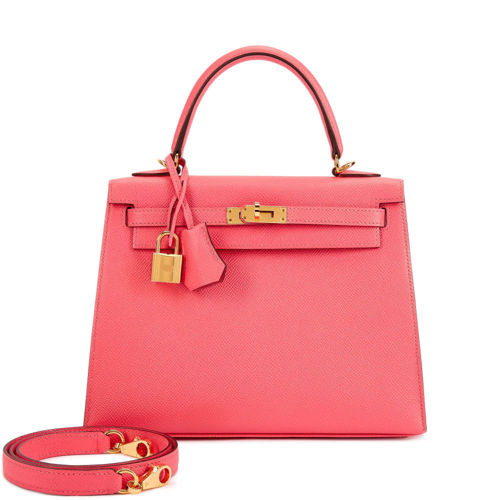 Hermès Rose Azalee Epsom Kelly 25 Sellier Gold Hardware, 2019