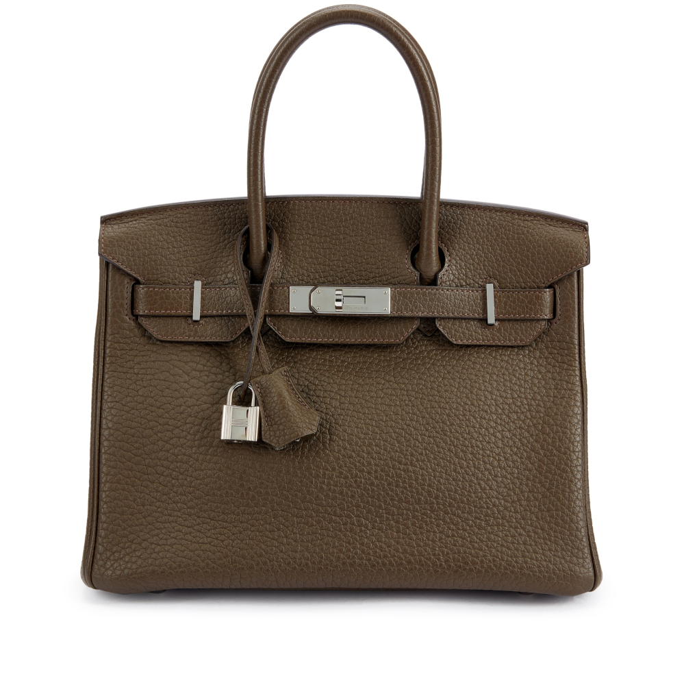 Hermès Vert Veronese Fjord Birkin 30 Palladium Hardware, 2012