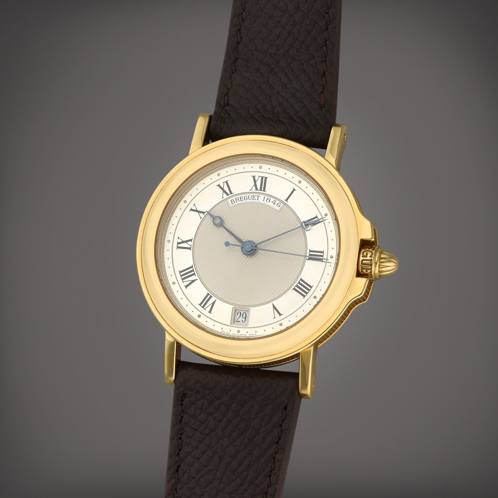 Breguet Horloger de la Marine, Reference 8400 | A yellow gold wristwatch with date | Circa 2000