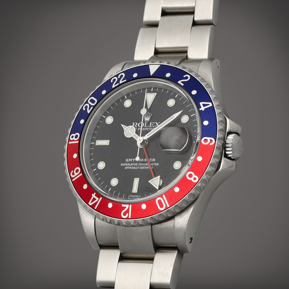 Rolex GMT-Master, Reference 16700 | A stainless steel dual time zone wristwatch with bracelet and date | Circa 2000