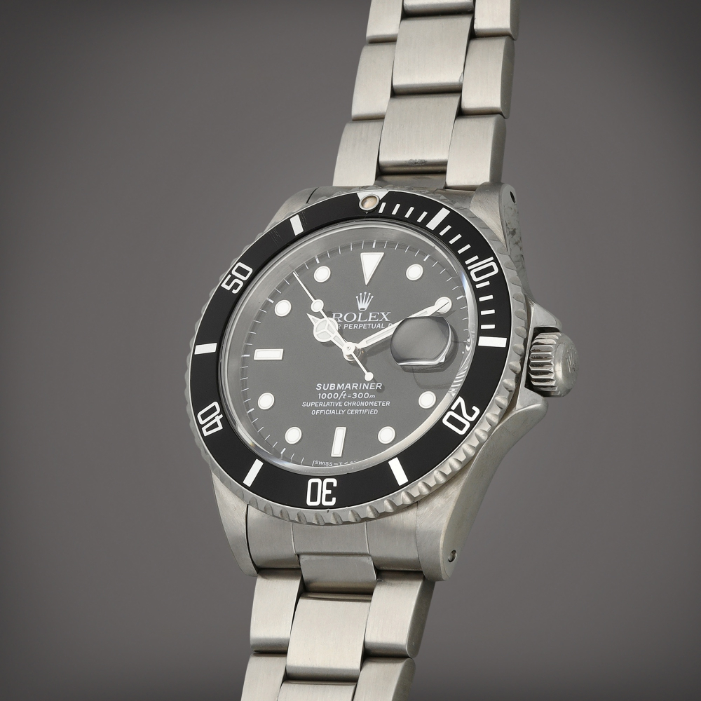 Rolex Submariner, Reference 16610 | A stainless steel wristwatch with date and bracelet | Circa 1996