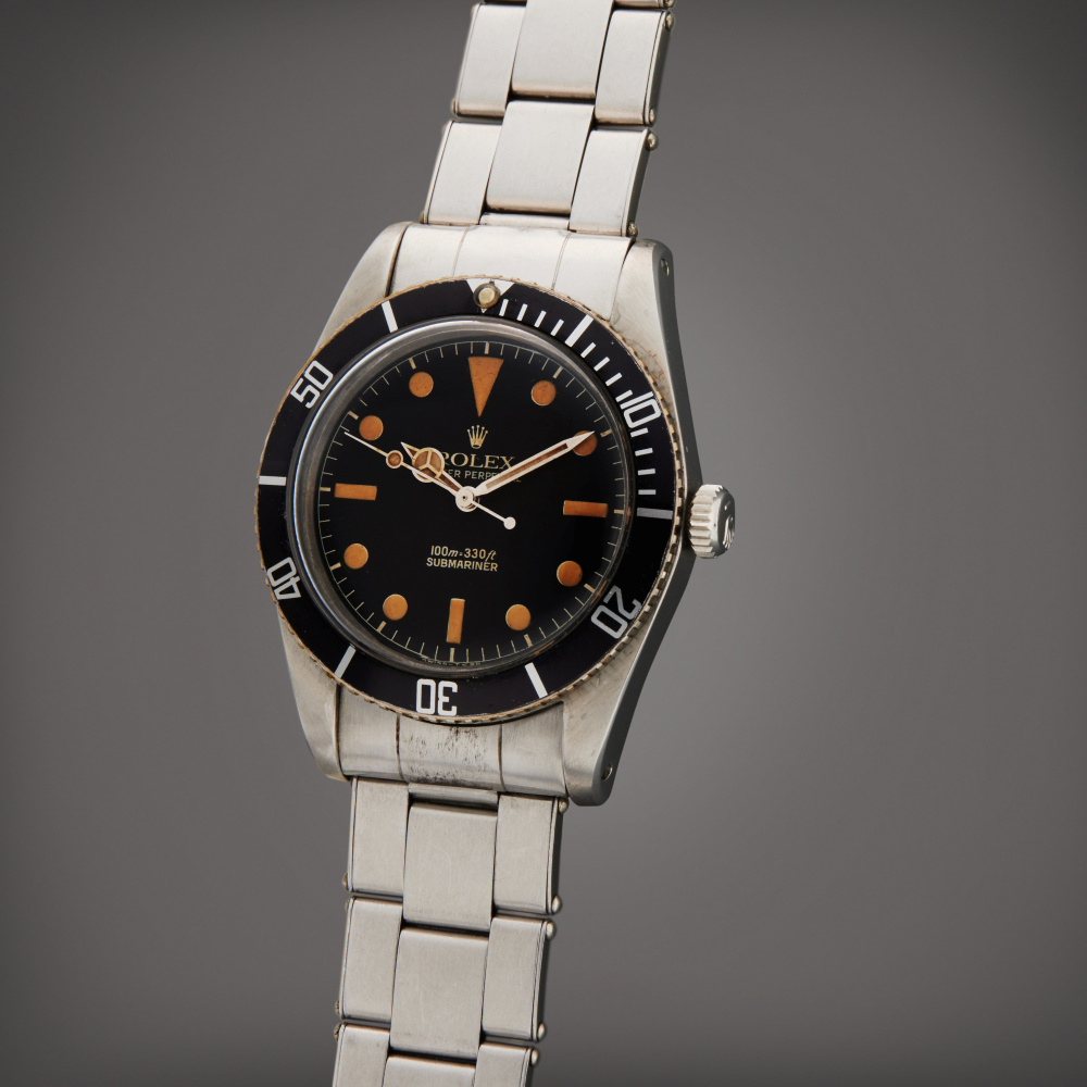 Reference 5508 Submariner Small Crown James Bond  A stainless steel automatic wristwatch with bracelet Circa 1958    5508 Submariner Small Crown James Bond  1958
