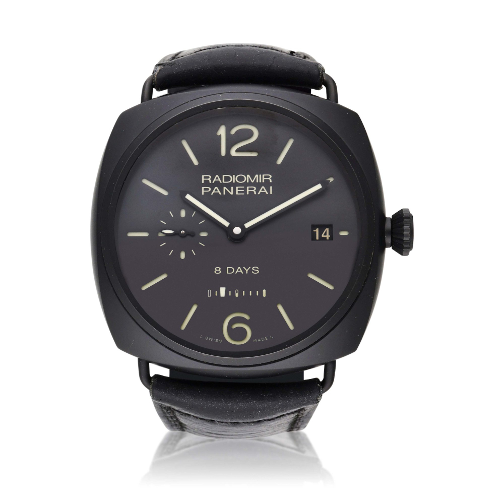 Reference Pam 384 Radiomir 8 Days Ceramica | A ceramic wristwatch with 8 day power reserve and date, Circa 2015