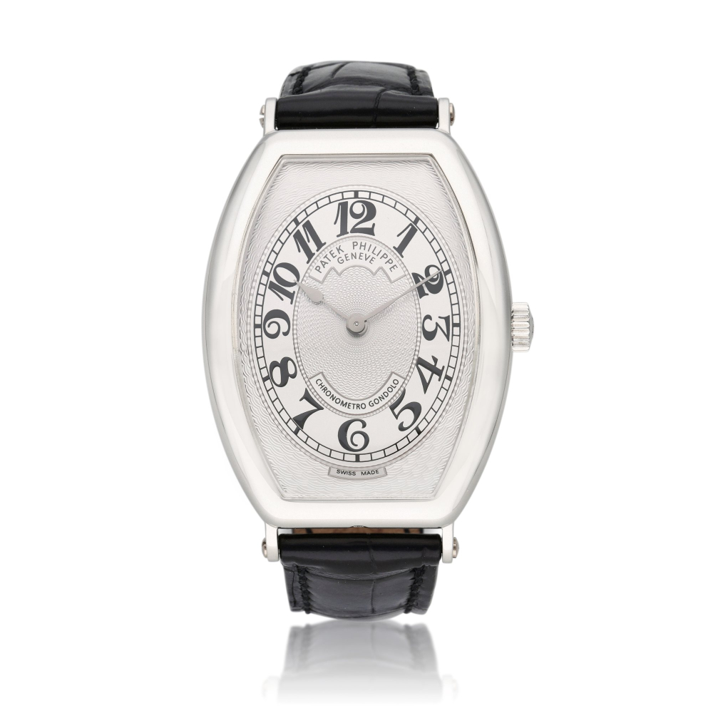 Reference 5098 Chronometro Gondolo | A platinum tonneau shaped wristwatch, Circa 2008