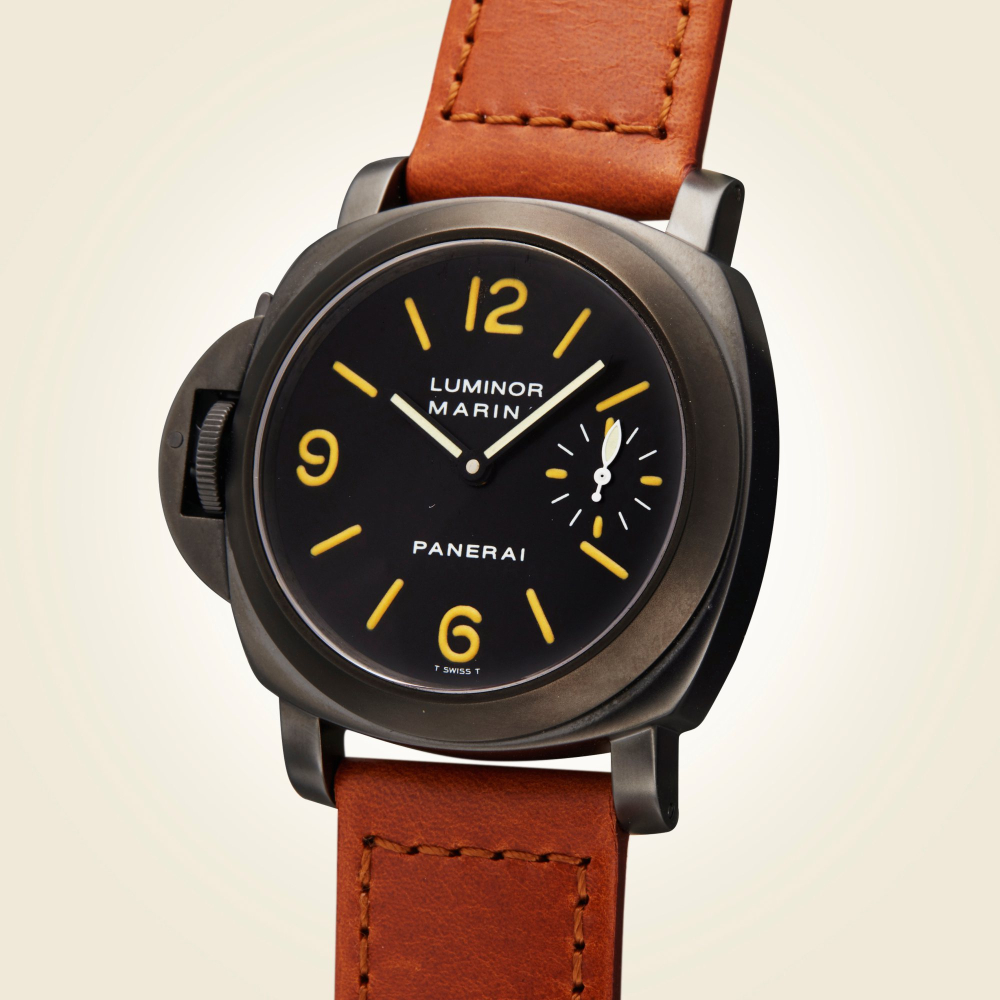 Reference PAM00026 Luminor Marina | A PVD-coated stainless steel left-handed wristwatch, Circa 1998