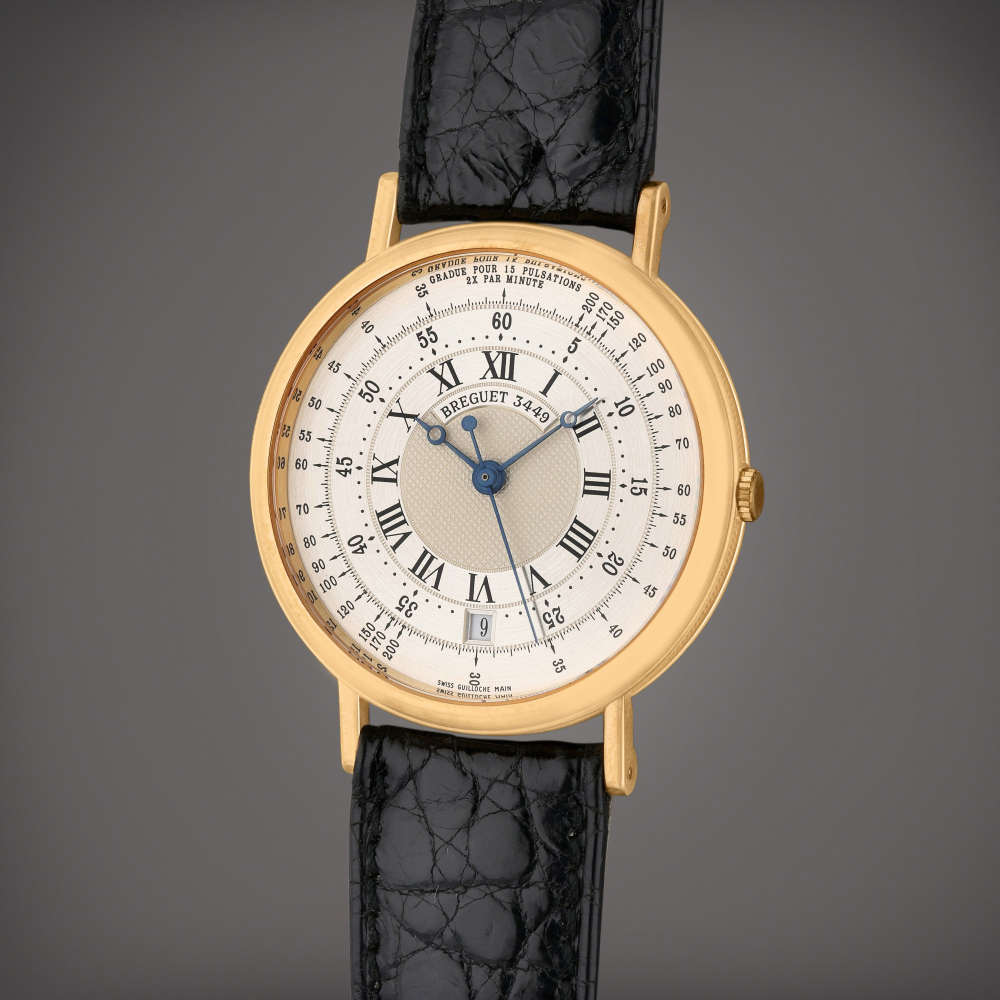 Reference 3640 | A pink gold automatic wristwatch with date and pulsation dial, Circa 1995