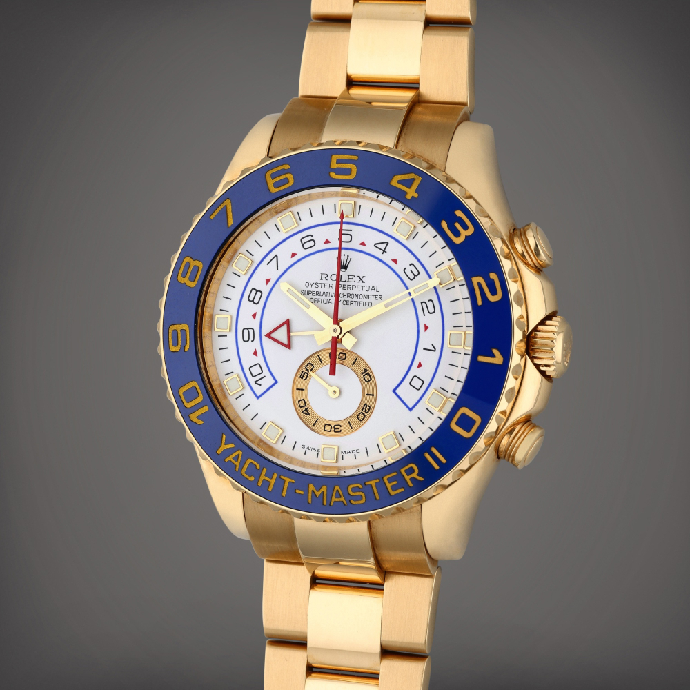 Reference 116688 Yacht-Master II | A yellow gold automatic regatta chronograph wristwatch with bracelet, Circa 2007
