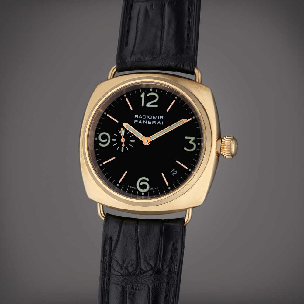 Reference PAM103 Radiomir | A limited edition yellow gold automatic wristwatch with date, Circa 2001