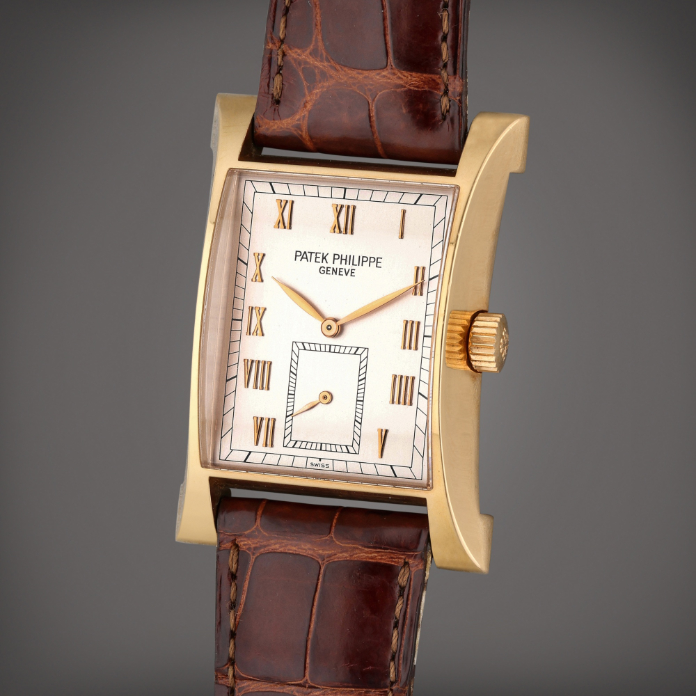 Reference 5500 Pagoda | A limited edition pink gold rectangular wristwatch, Made in 1997