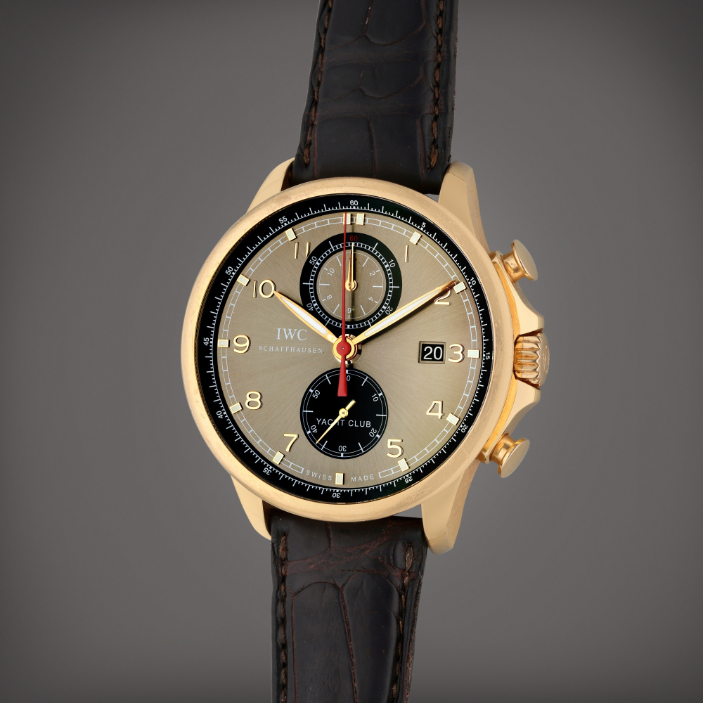 Reference IW390202 Portugieser Yacht Club | A pink gold automatic chronograph wristwatch with date, Circa 2010