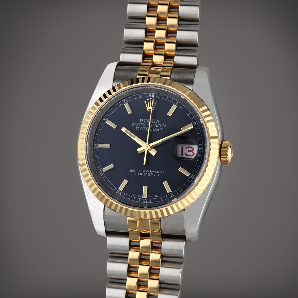 Reference 116233 Datejust A stainless steel and yellow gold automatic wristwatch with date and bracelet, Circa 2009