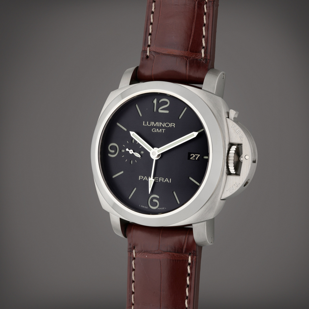 Reference 320 Luminor 1950 3 Days GMT | A stainless steel automatic dual time wristwatch with date and power reserve indication, Circa 2015