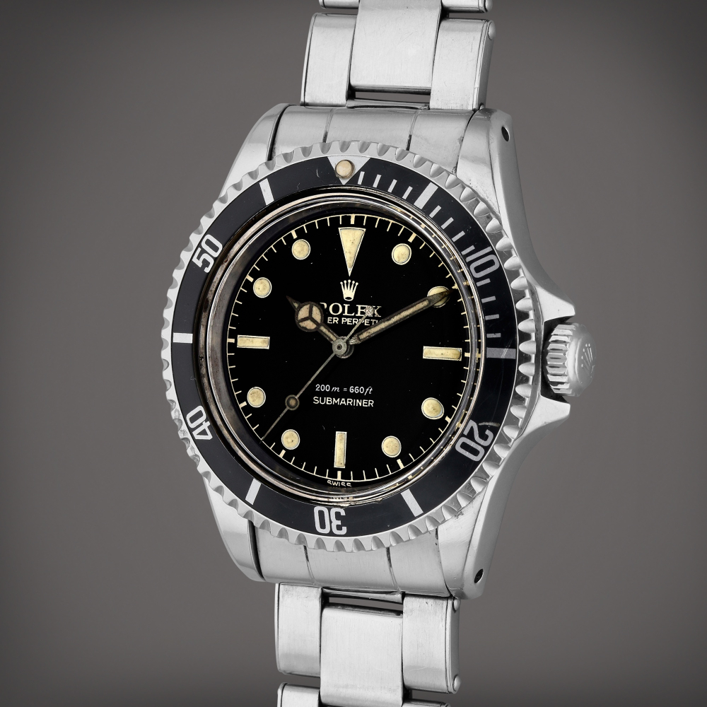 Reference 5512 Submariner | A stainless steel automatic wristwatch with bracelet and gilt dial, Circa 1960