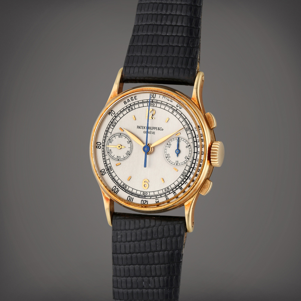 Reference 130 | A yellow gold chronograph wristwatch, Circa 1943