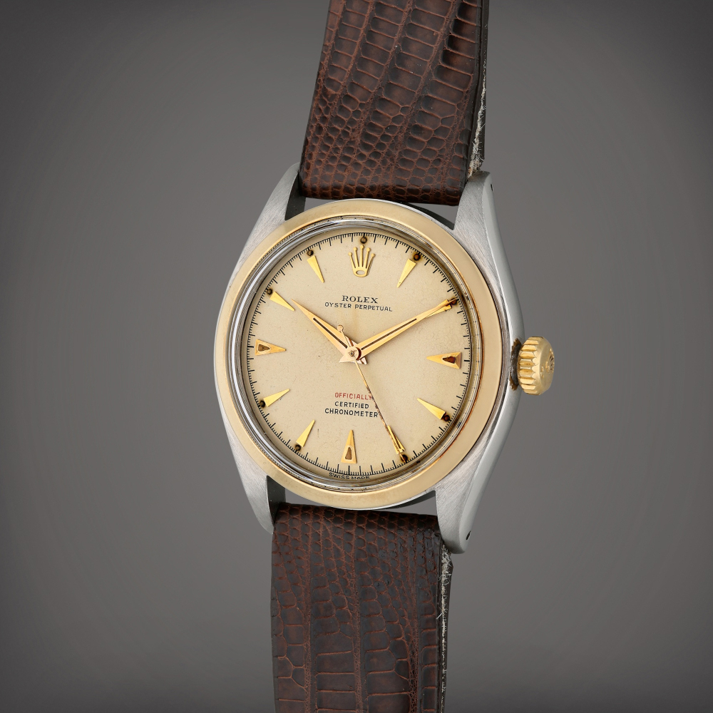Reference 6084 Oyster Perpetual | A yellow gold and stainless steel automatic wristwatch, Circa 1953