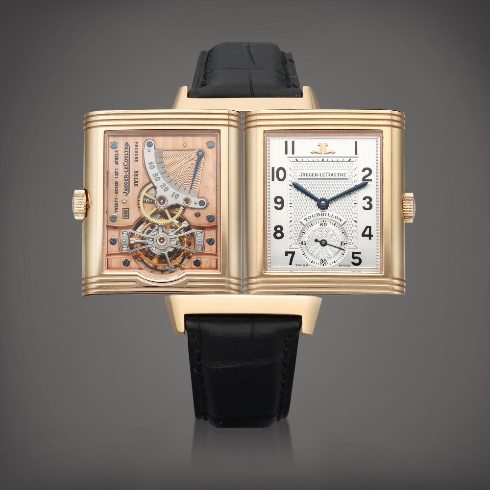 Reference 270.2.68 Reverso Tourbillon | A limited edition pink gold rectangular tourbillon wristwatch, Circa 1993