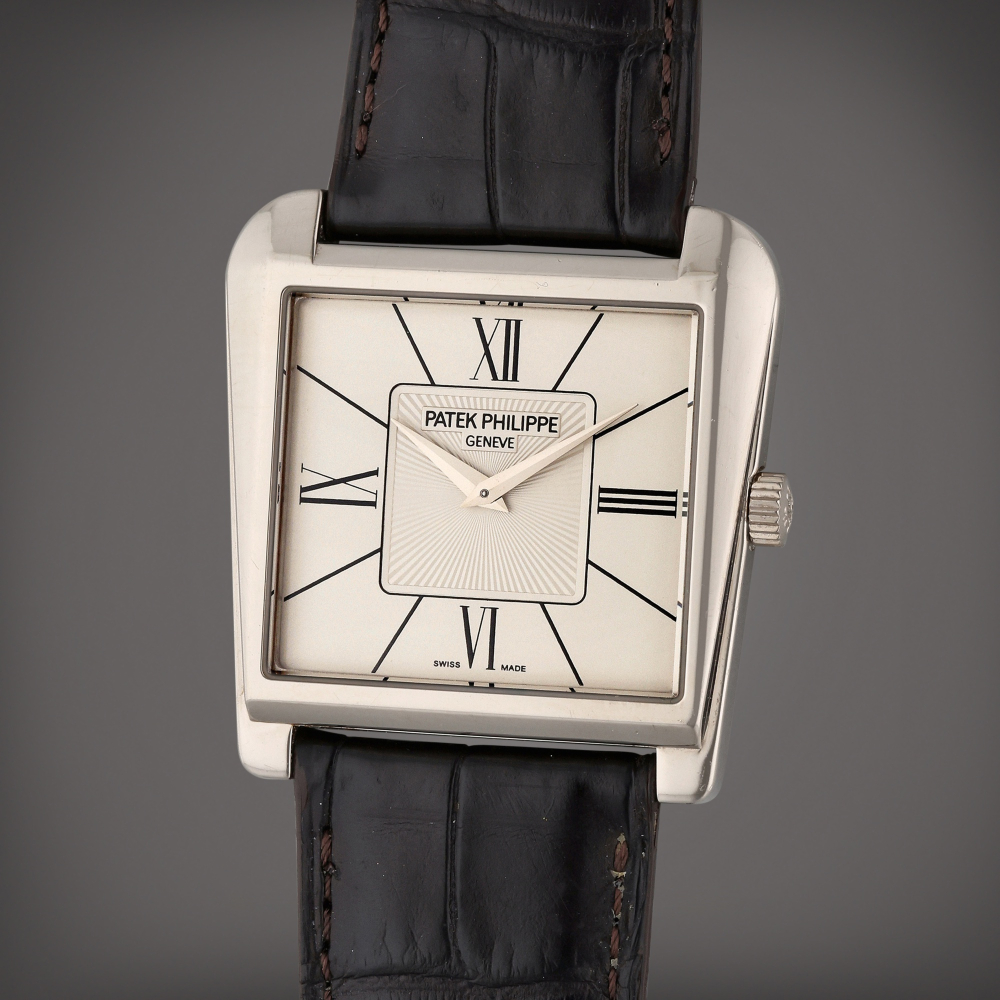 Reference 5489 Gondolo Trapeze | A white gold trapezoidal wristwatch, Circa 2005