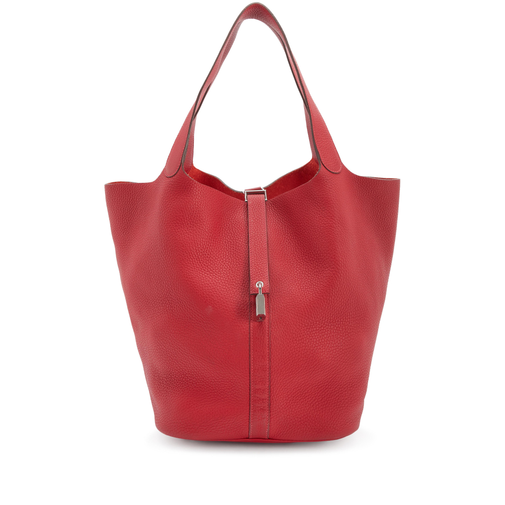 Hermès Rouge Garance Clemence Picotin Lock 31 Palladium Hardware, 2014