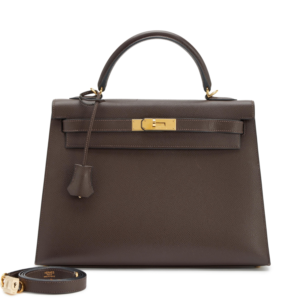 Hermès Chocolat Epsom Sellier Kelly 32 Gold Hardware, 2006