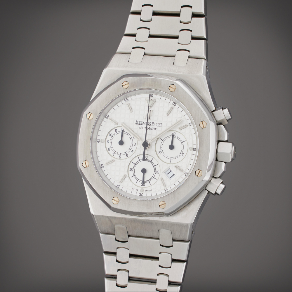 Audemars Piguet Reference 25860ST.OO.1110ST.05 Royal Oak | A stainless steel automatic chronograph wristwatch with date and bracelet, Circa 2006