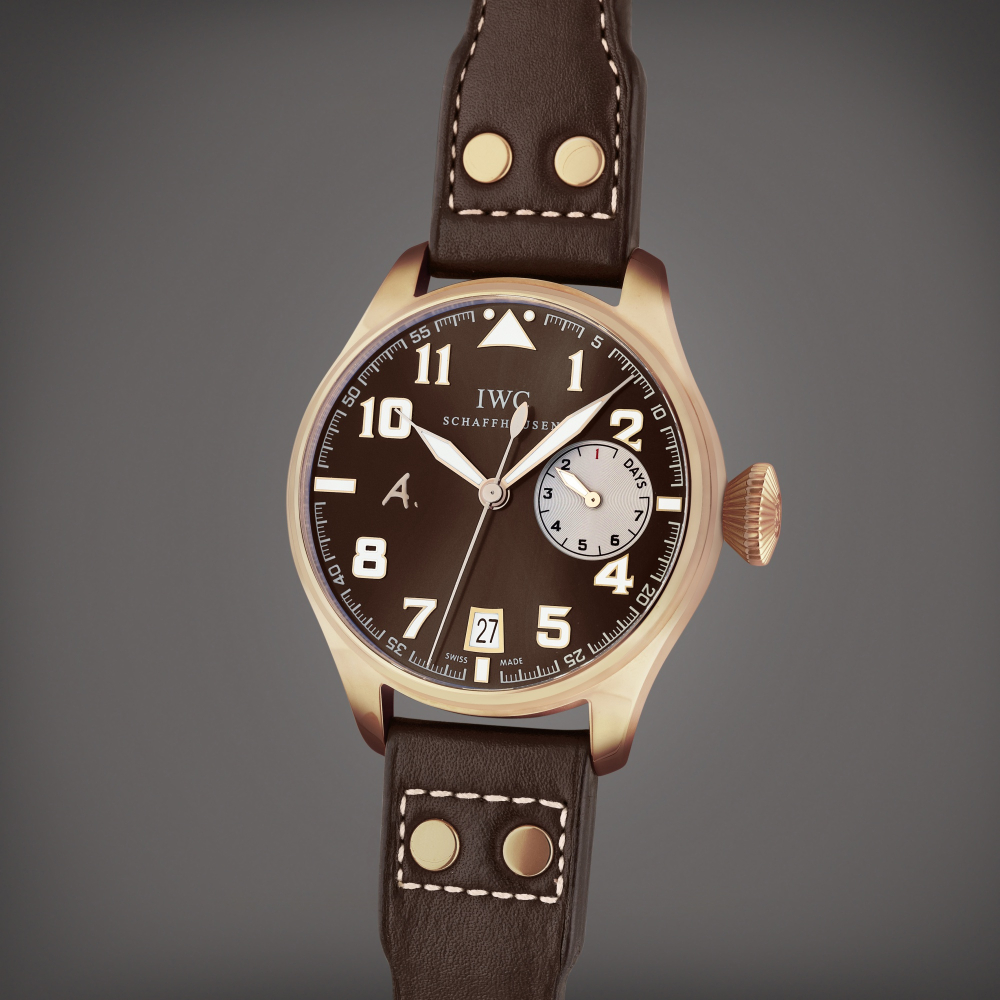 IWC Reference 5004 Big Pilot Edition Antoine De Saint Exupery | A limited edition pink gold automatic wristwatch with date and 7 day power reserve indication, Circa 2010