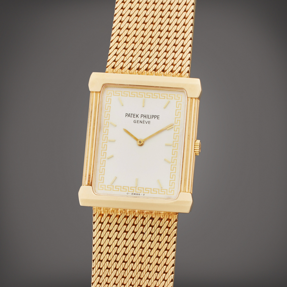 Patek Philippe Reference 3775/1 Les Grecques | A yellow gold bracelet watch, Made in 1983