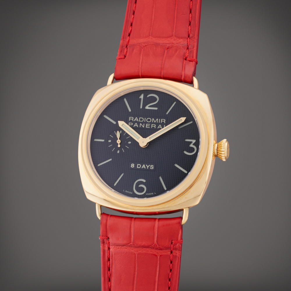 Panerai Reference PAM 00197 Radiomir 8 Days | A limited edition pink gold wristwatch with 8 day power reserve indication, Circa 2011