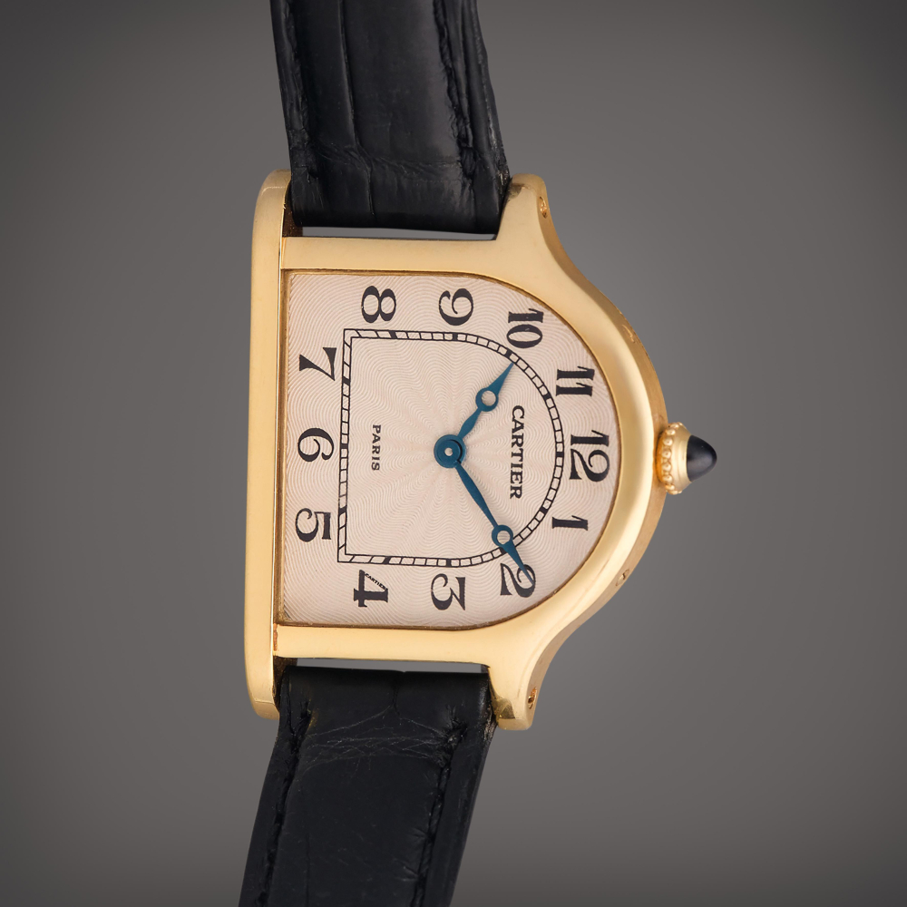 Cartier Cloche | A limited edition yellow gold bell-shaped wristwatch, Circa 1990