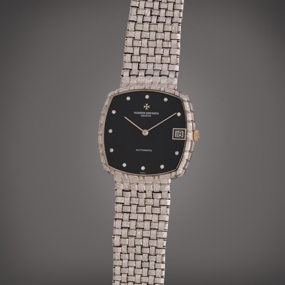 Vacheron Constantin Reference 7391 0 | A white gold and diamond-set cushion shaped bracelet watch, Circa 1980