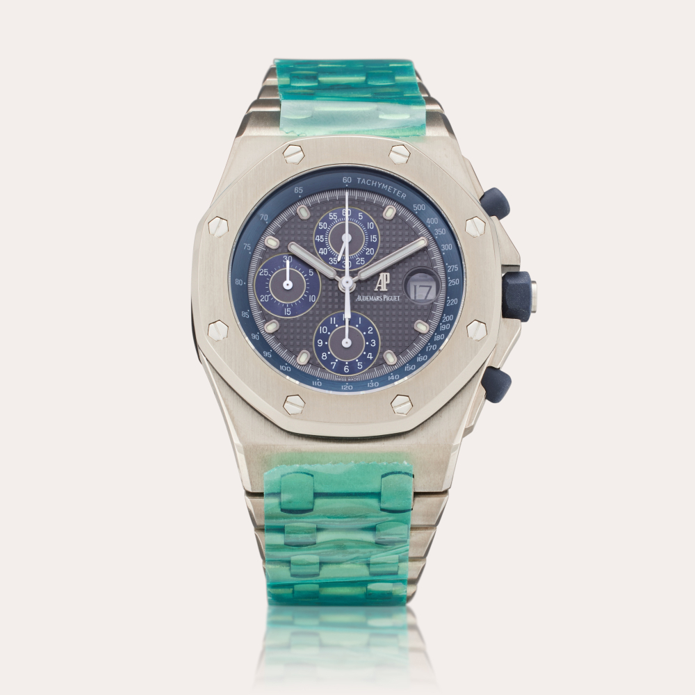 Audemars Piguet Reference 25721TI.OO.1000TI.01 Royal Oak Offshore ‘Titanium Beast’ | A titanium chronograph wristwatch with date and bracelet, Circa 2002