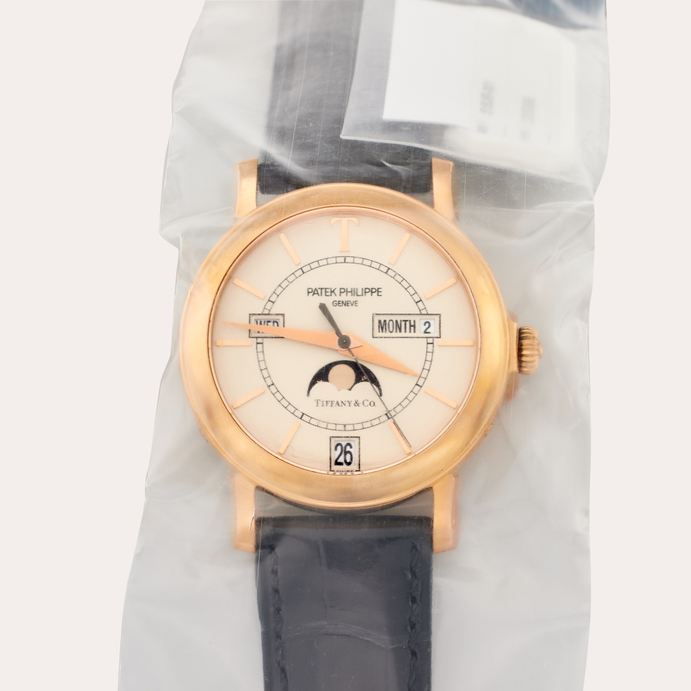Patek Philippe Reference 5150R-001 T150 | Retailed by Tiffany & Co.: A limited edition pink gold automatic annual calendar wristwatch with moon phases, Made to commemorate the 150th anniversary of the partnership between Patek Philippe and Tiffany & Co., 