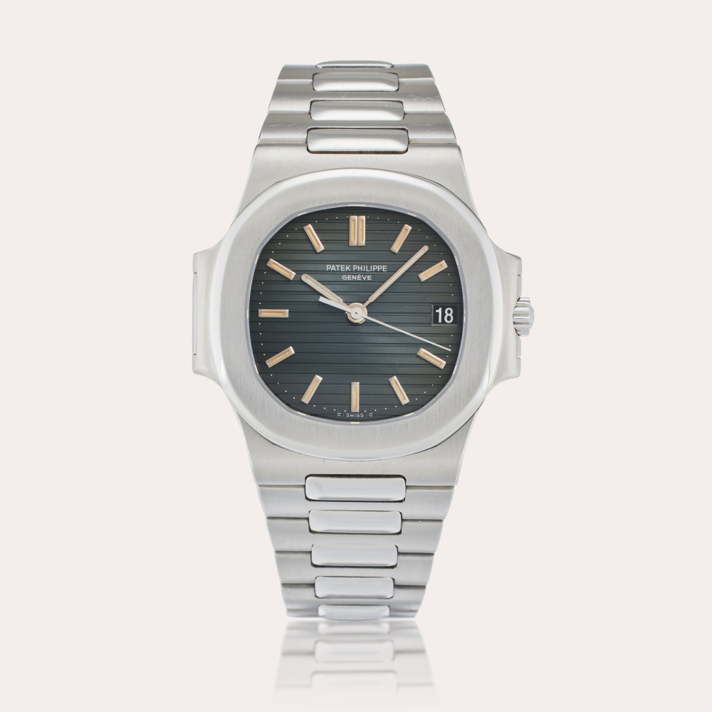 Patek Philippe Reference 3800/001 Nautilus | An early stainless steel automatic wristwatch with date and bracelet, Circa 1982
