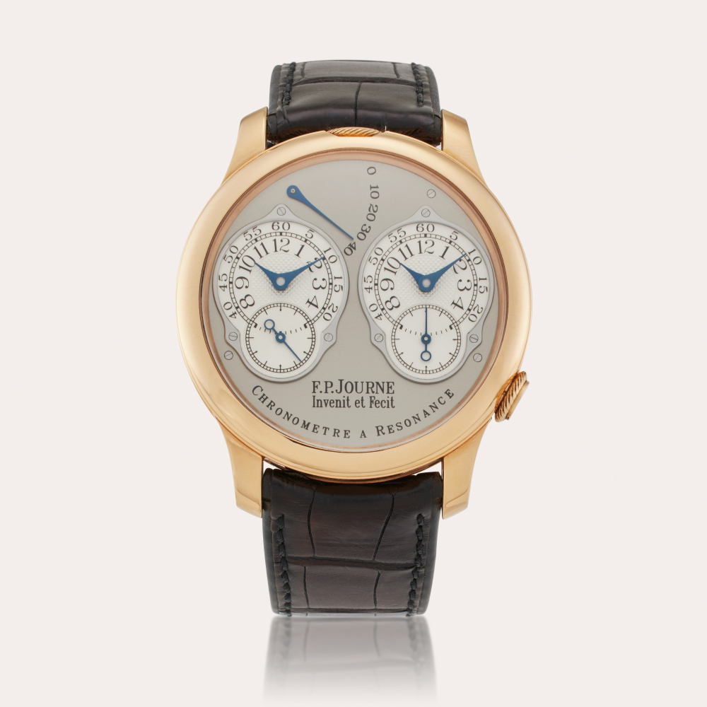 F.P. Journe Chronomètre à Résonance | A pink gold dual time zone wristwatch with power reserve indication, Circa 2010