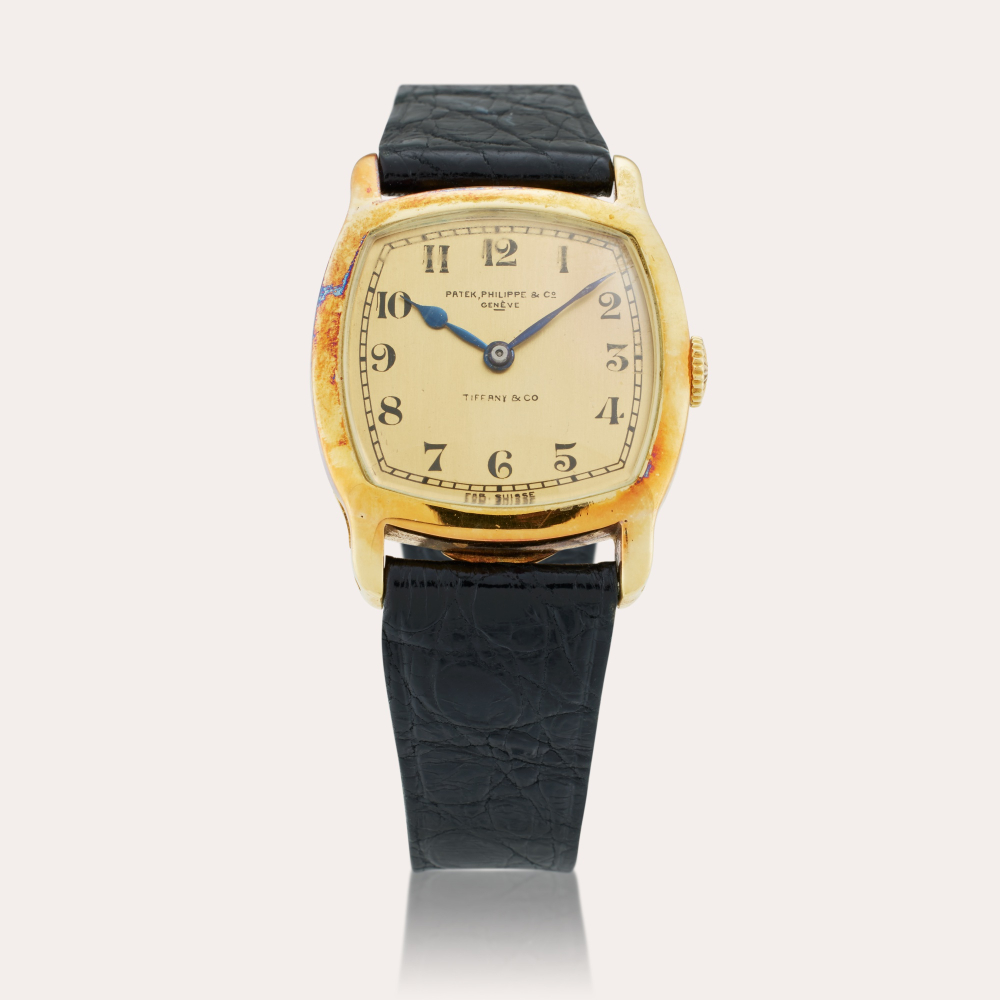 Patek Philippe & Co., Genève Retailed by Tiffany & Co.: A yellow gold wristwatch, Circa 1930