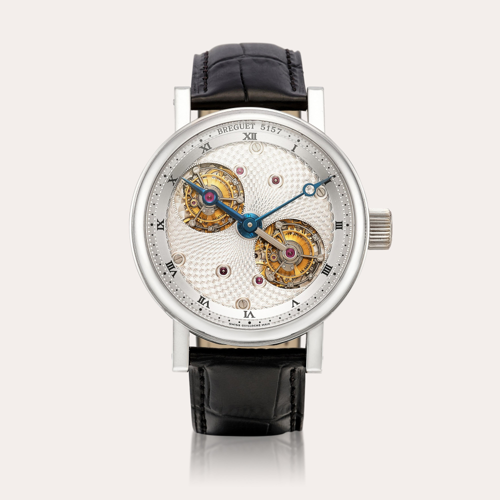 Breguet Reference 5347 Classique 'Grande Complication' | A platinum double tourbillon wristwatch, Circa 2011