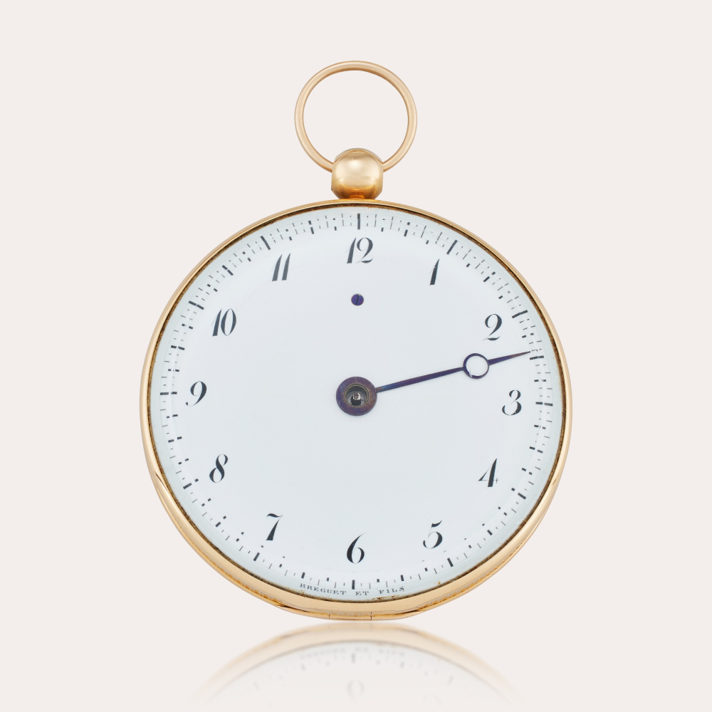 Breguet et Fils Souscription No. 1329 | A rare gold ruby cylinder single handed Souscription watch, Circa 1804