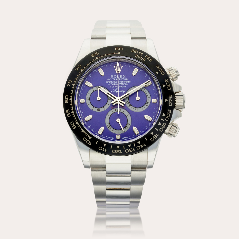 Asprey Reference 116500LN Daytona | Retailed by Asprey: A limited edition stainless steel automatic chronograph wristwatch with bracelet, Circa 2020