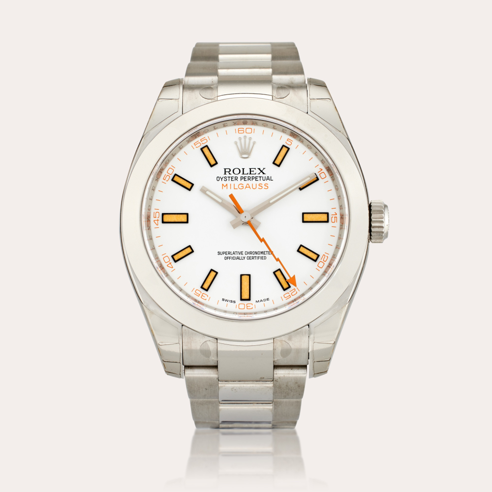 Rolex Reference 116400 Milgauss | A stainless steel automatic wristwatch with bracelet, Circa 2008