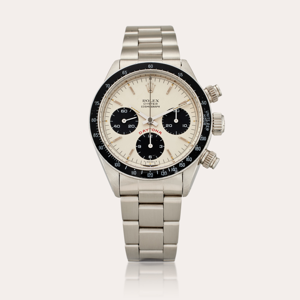 Rolex Reference 6263 Daytona ‘Big Red’ | A stainless steel chronograph wristwatch with bracelet, Circa 1980