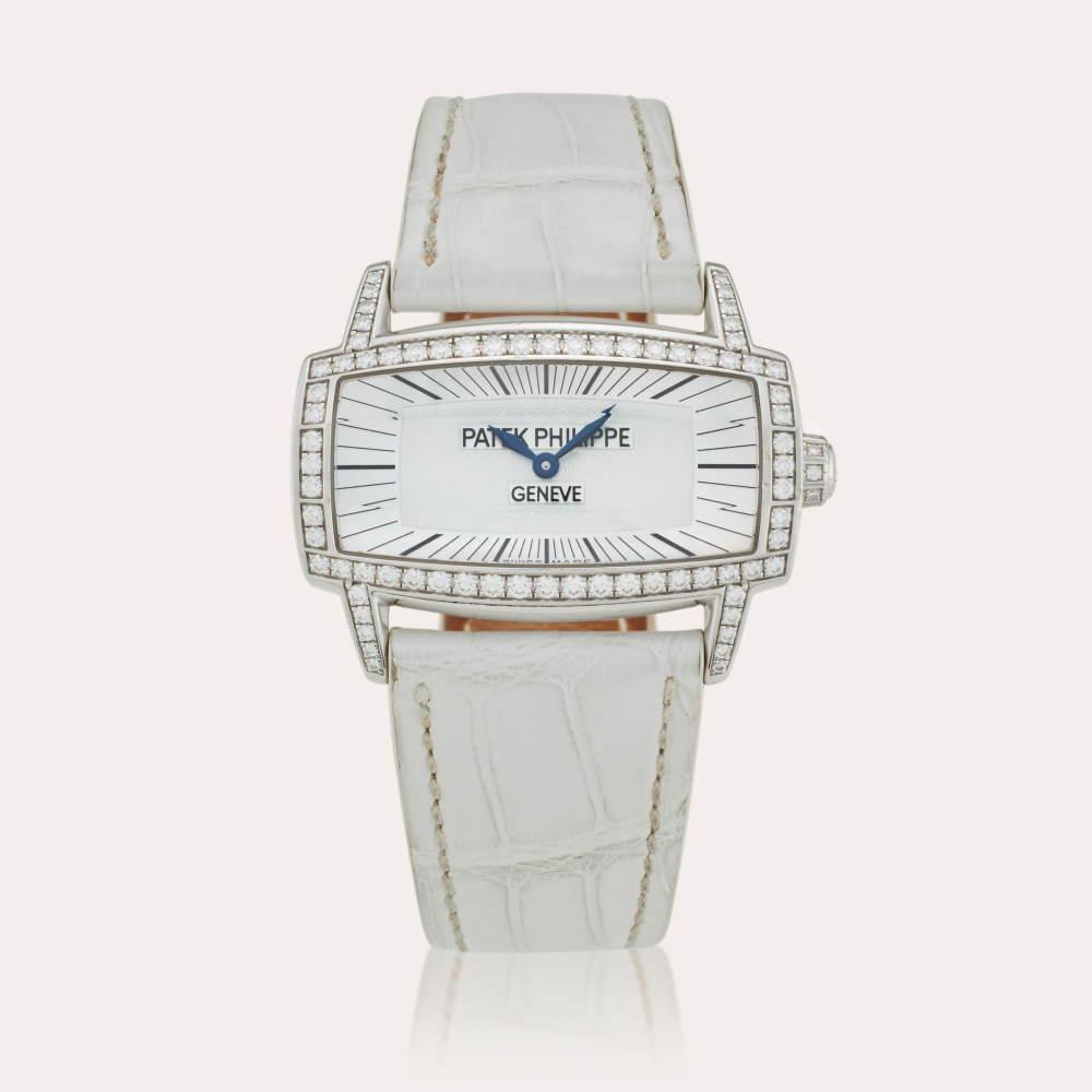 Patek Philippe Reference 4981 Gondolo Gemma | A white gold and diamond-set wristwatch with mother of pearl dial, Circa 2007