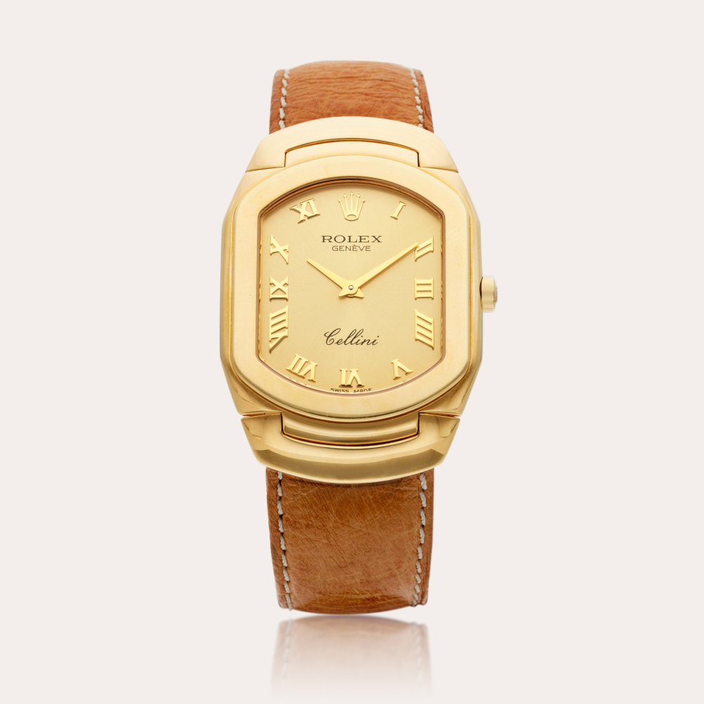 Rolex Reference 6633 Cellini | A yellow gold tonneau wristwatch, Circa 1991