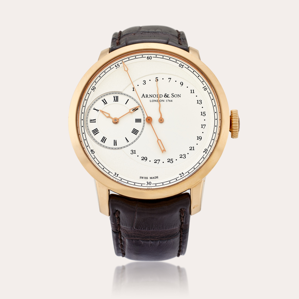 Arnold & Son Reference 1ARAP.W01A TBR | A pink gold automatic wristwatch with retrograde date and dead-beat seconds, Circa 2015