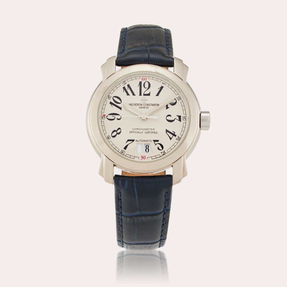 Vacheron Constantin Reference 42015/000G Malte | A white gold automatic wristwatch with date, Made in 2000