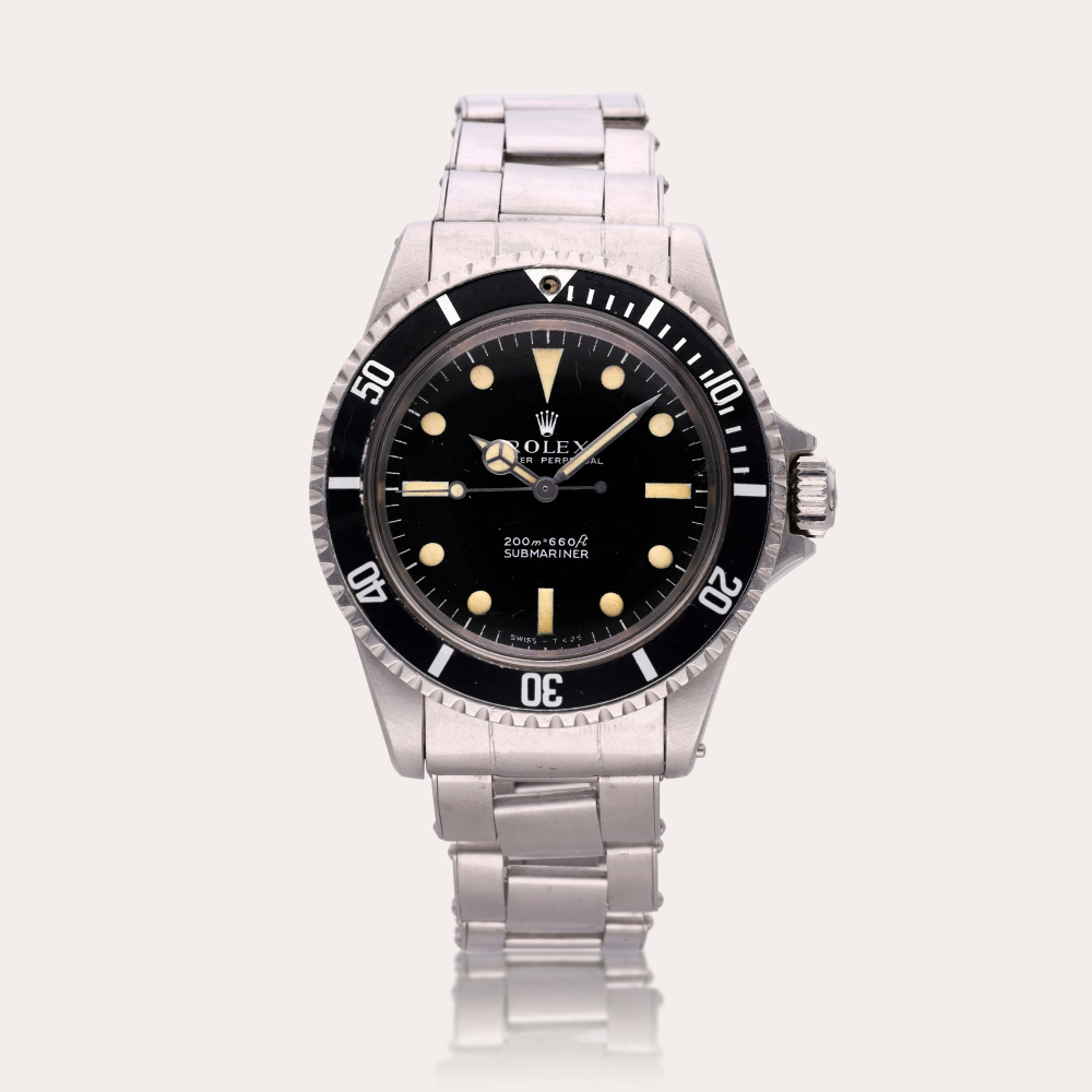 Rolex Reference 5513 Submariner | A stainless steel automatic wristwatch with bracelet, Circa 1966