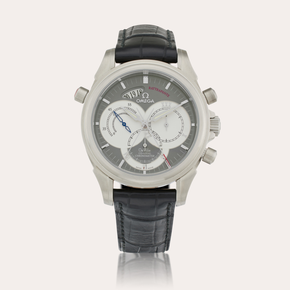Omega Reference 4848.40.31 De Ville Chronoscope | A stainless steel automatic split second chronograph wristwatch with date, Circa 2006