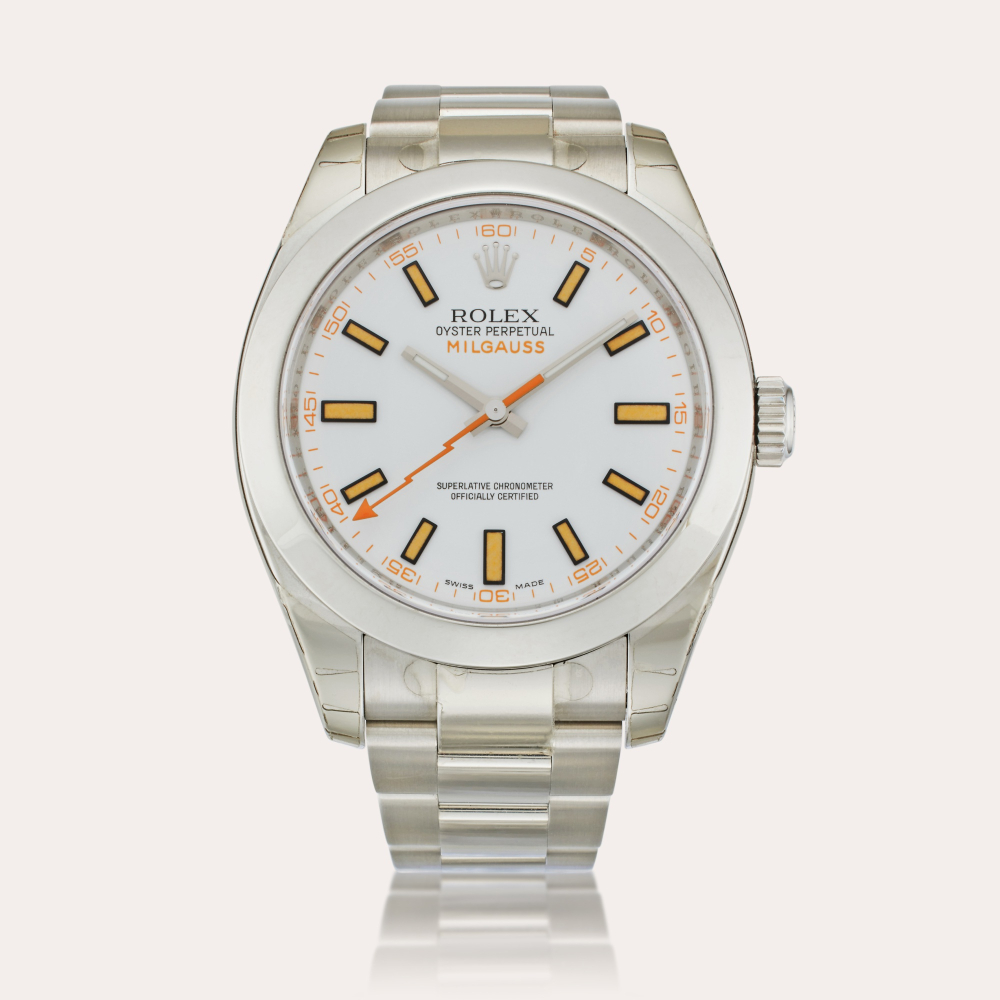 Rolex Reference 116400 Milgauss | A stainless steel automatic antimagnetic wristwatch with bracelet, Circa 2008
