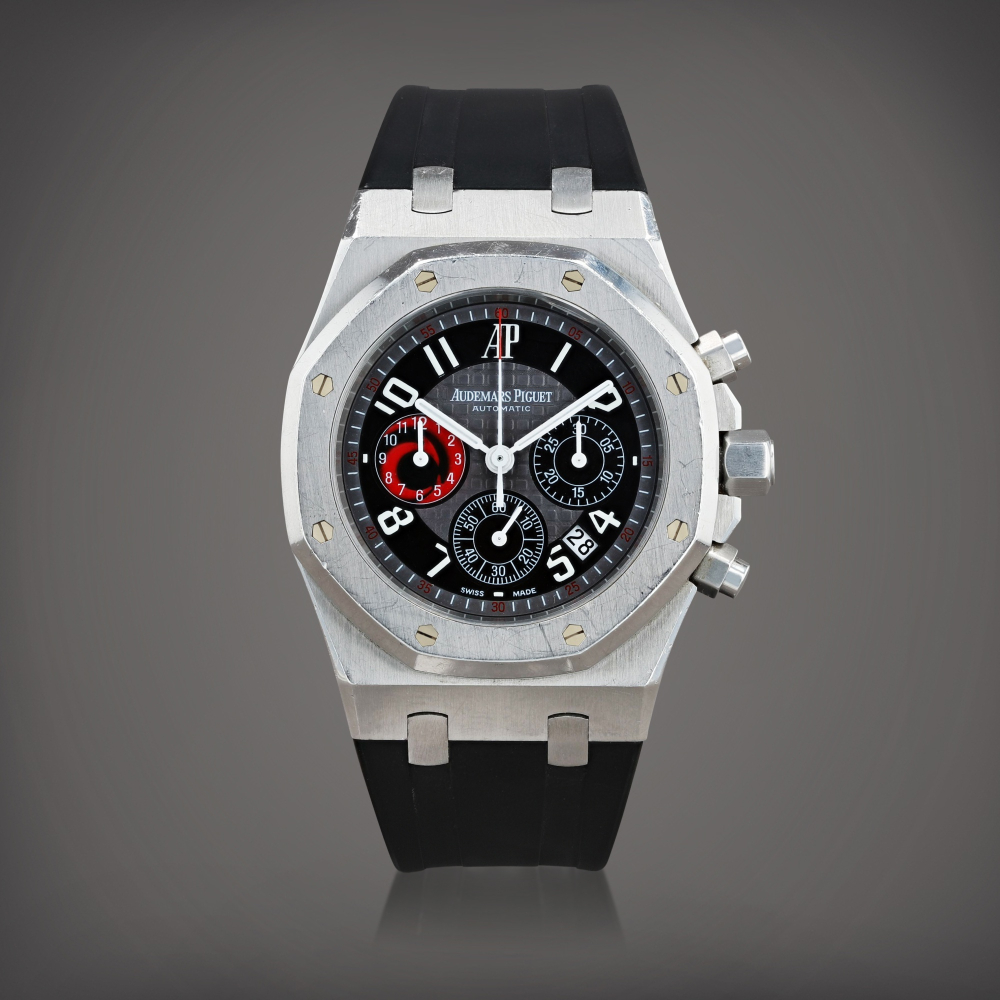 Royal Oak, limited edition "30th Anniversary City of Sails", reference 25979ST.OO.0002CA.01 Montre bracelet chronographe en acier avec date | Stainless steel chronograph wristwatch with date Vers 2002 | Circa 2002